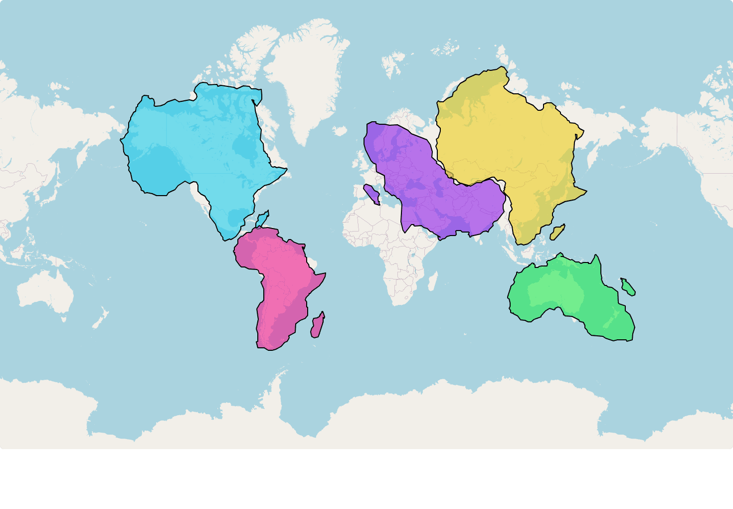 Africa vs the World map comparison